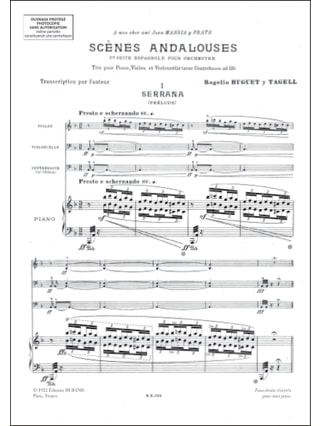 Scene Andalouse Trio - Y Tagell Rogelio Huguet - Partition
